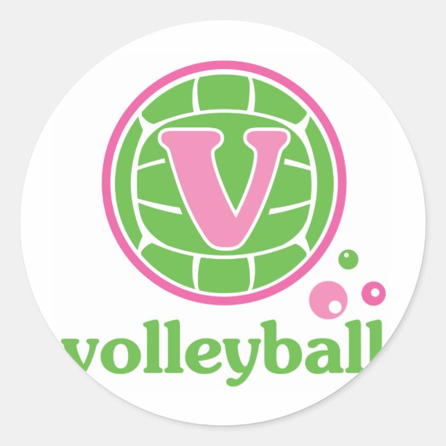 Allaire Volleyball Runder Aufkleber (Vorderseite)