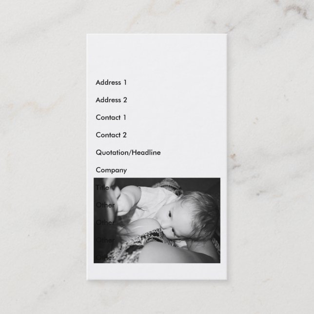 Allaiter des cartes de visite (Devant)