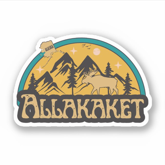 Allakaket, Alaska Sticker (Vorderseite)