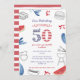 Allamerikanische GRILLEN Grill 50. Geburtstagspart Einladung (Vorne/Hinten)