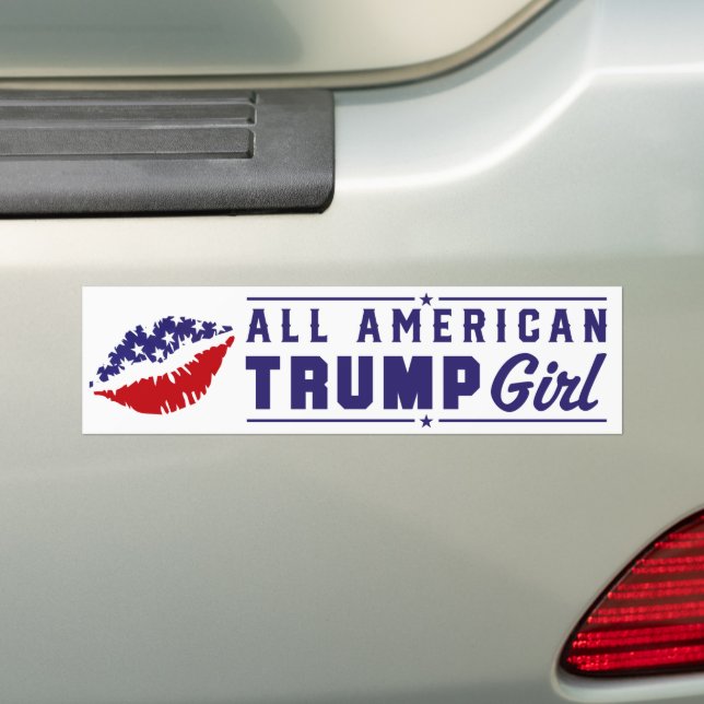 Allamerikanische Trump-Girl-Frauen für Trump 2024 Autoaufkleber (Auf Auto)