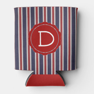 Allamerikanischer Mit Monogramm Patriotischer Stri Dosenkühler
