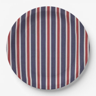 Allamerikanisches Patriotisches Stripdesign Pappteller