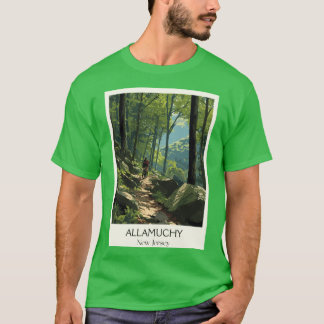 Allamuchy New Jersey Wandern Forestrail Kunst Druc T-Shirt