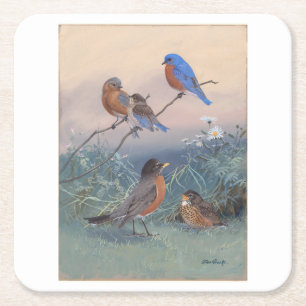 Allan Brooks Birds no1 Rechteckiger Pappuntersetzer