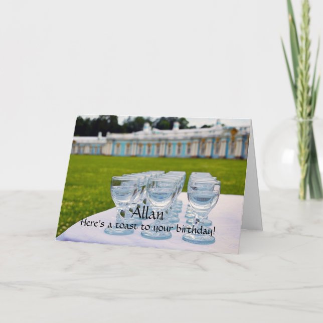 Allan Happy Birthday, Vodka Shots Catherine Palace Karte (Vorderseite)