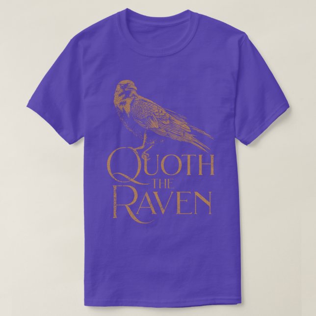 Allan Poe The Raven TShirt Allan Poe Quoth The Rav (Design vorne)