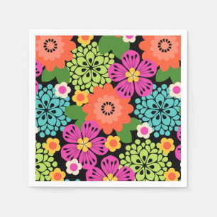 Allana Garden Hawaiian Graphic Floral - Brights Serviette