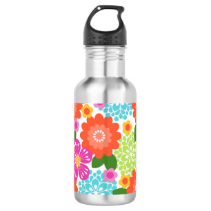 Allana Garden Hawaiian Graphical Floral - Brights Edelstahlflasche