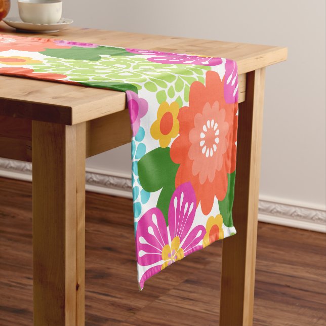 Allana Garden Hawaiian Graphical Floral - Brights Kurzer Tischläufer (Beispiel)