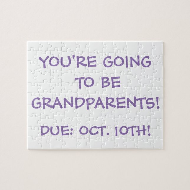 "Allant être grands-parents !" Puzzle (Horizontal)