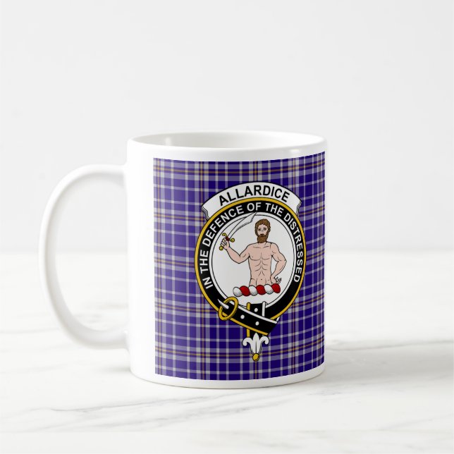 Allardice Clan Badge Café Mug - taille 11oz (Gauche)