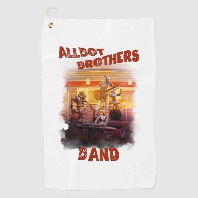 Allbot Brothers Band/Bobs Saucer Repair Golfhandtuch (Vorderseite)