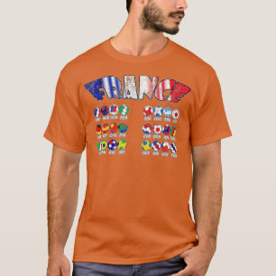 Alle 24 nationalen Fußballmannschaften nach Frankr T-Shirt
