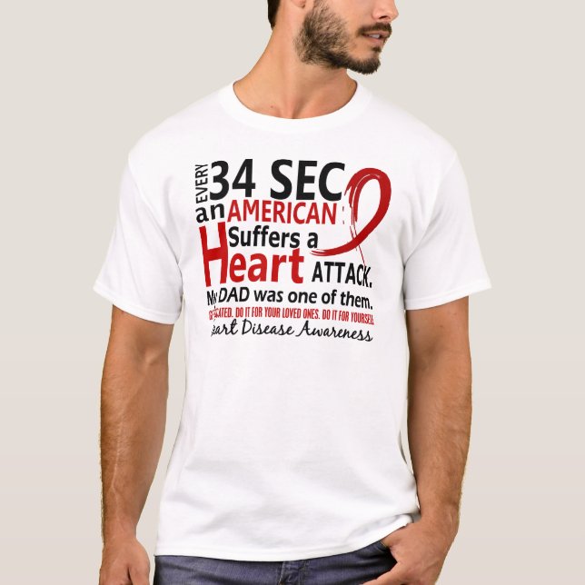 Alle 34 Sekunden-Vater-Herz-Krankheit/Angriff T-Shirt (Vorderseite)