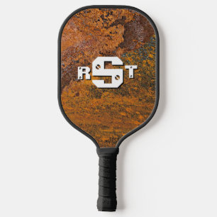 Alle 3 Anfangsbuchstaben Monogram, rostfreie Stahl Pickleball Schläger