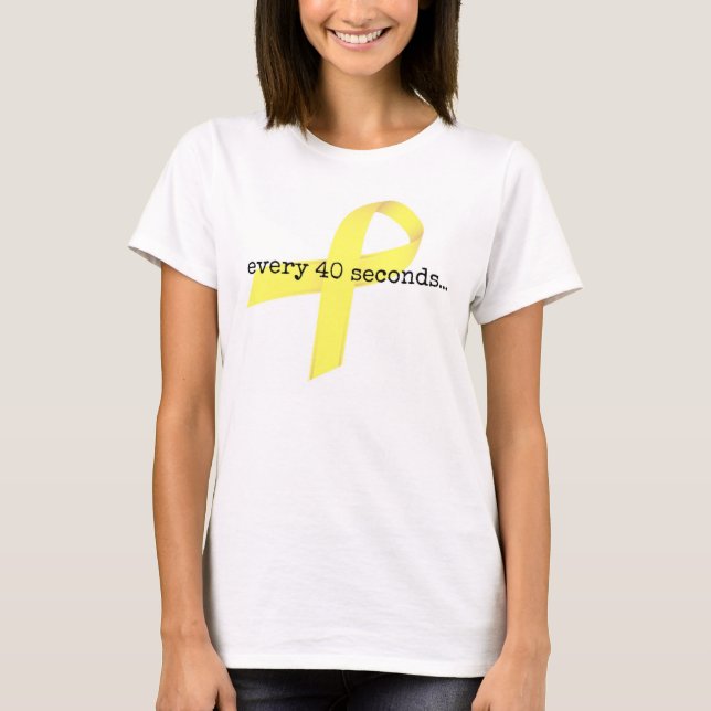 alle 40 Sekunden schlichtes weißes T-Shirt (Vorderseite)