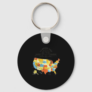 Alle 63 US National Parks Map - US-Nationalpark Schlüsselanhänger