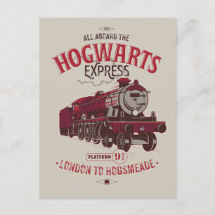 Alle Aboard dem Hogwarts-Express Einladungspostkarte