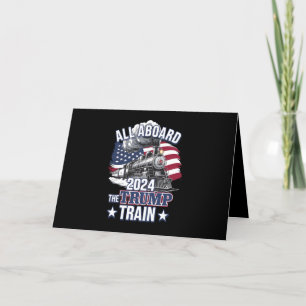 Alle Aboard Der Trump Zug Trump 2024 Patriotisch U Dankeskarte