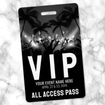 Alle Access Pass Schwarz-weiß Event VIP