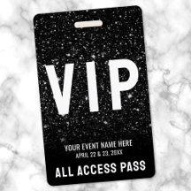 Alle Access Pass Schwarz-weiß Event VIP