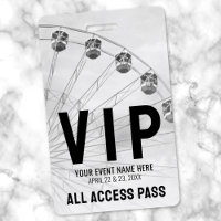 Alle Access Pass Schwarz-weiß VIP