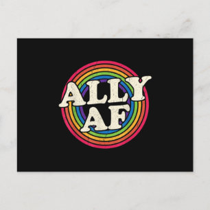 Alle AF - Gay Pride Monat - LGBT-Regenbogenflagge Ankündigungspostkarte