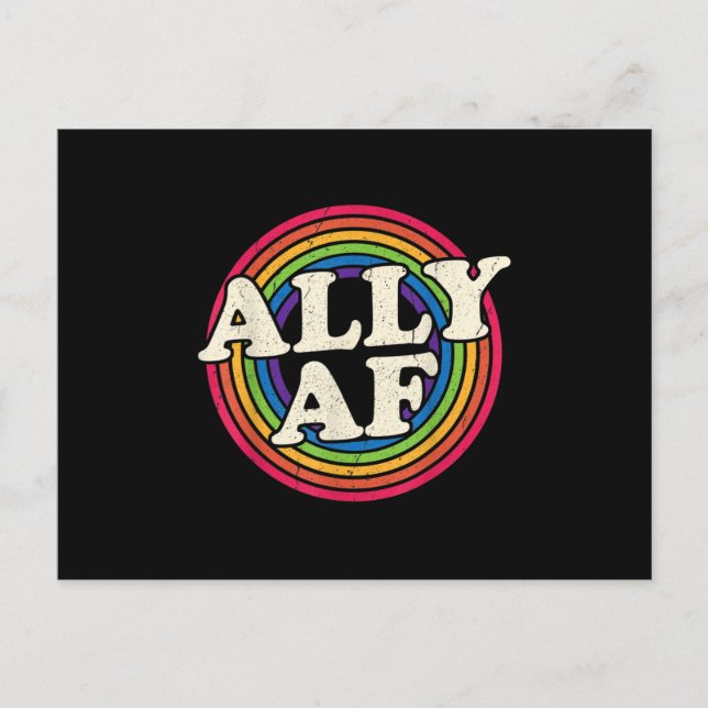 Alle AF - Gay Pride Monat - LGBT-Regenbogenflagge Ankündigungspostkarte (Vorderseite)