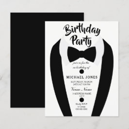 Alle Altersstufen Mens Tuxedo Bow Krawatte Geburts Einladung
