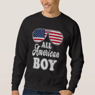 Alle American Boy 4. Juli Uns Flag Sonnenbrille Sweatshirt