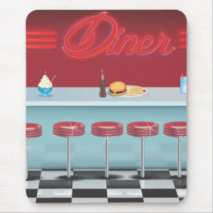 Alle American Diner Restaurant Mousepad