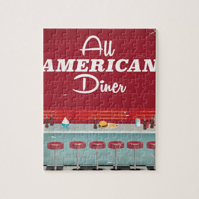 Alle American Diner Retro Poster (Vertikal)