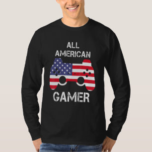 Alle American Gamer Us Flag Video Games 4. Juli 20 T-Shirt