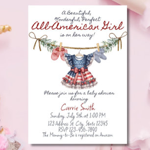 Alle American Girl Baby Shower Einladungsvorlage Einladung