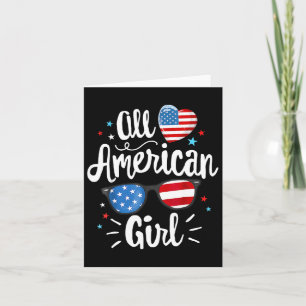 Alle American Girl Women American Flag 4. Juli Karte