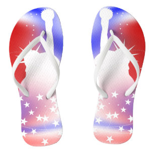 Alle American Red White Blue Flip Flops