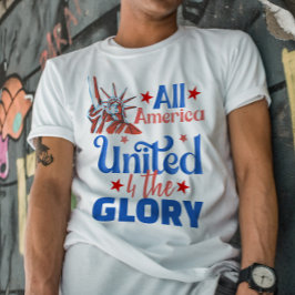 Alle Amerika vereinten 4 die Ruhm Freiheit Sterne T-Shirt