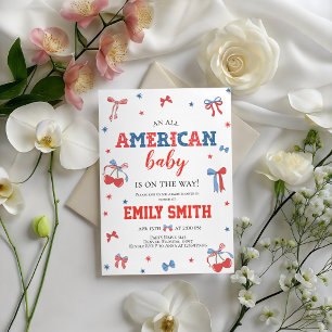 Alle Amerikanische Babyparty-Einladung Coquette Einladung