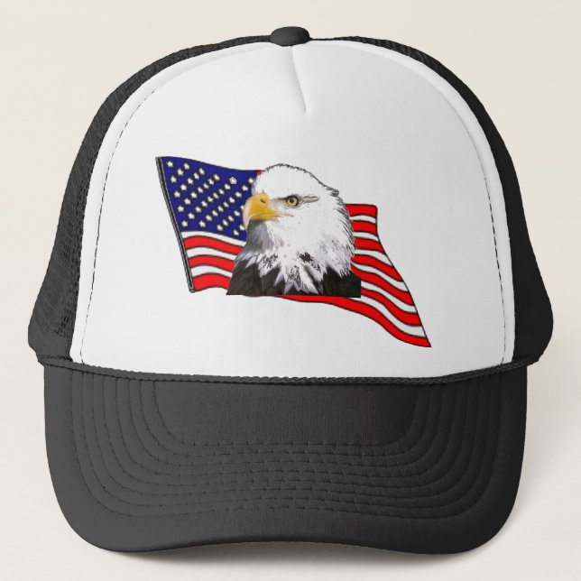 Alle amerikanische Entwurfs-Kappe Truckerkappe (Vorderseite)