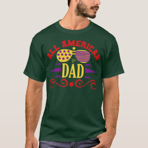 Alle amerikanische Papa-US-Flaggensonnenbrille für T-Shirt
