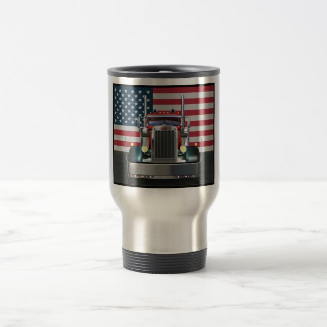 Alle amerikanische Peterbilt Reise-Tasse Reisebecher (Mittel)