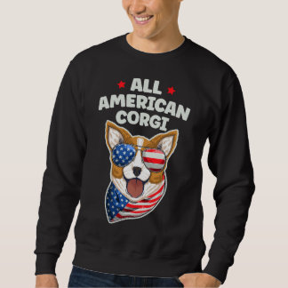 Alle amerikanischen Corgi Th. Juli Sweatshirt