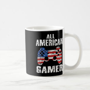 Alle amerikanischen Gamer 4. Juli Video Games Boys Kaffeetasse