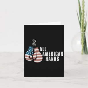 Alle amerikanischen Hände Boxhandschuhe Usa Flag P Karte