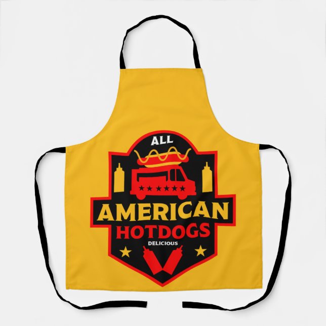 Alle amerikanischen Hotdogs Feinschmeckers Schürze (Vorderseite)