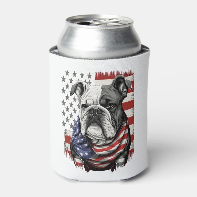 ALLE AMERIKANISCHEN Hunde lieben englischen Bulldo Dosenkühler (Kanne Vorderseite)