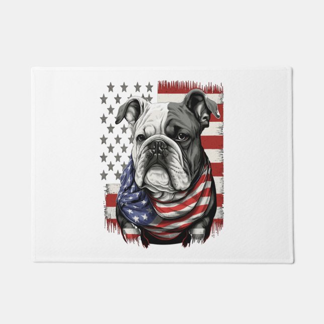 ALLE AMERIKANISCHEN Hunde lieben englischen Bulldo Fußmatte (Vorderseite)