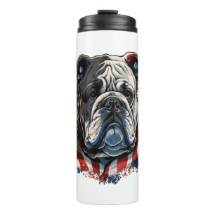 ALLE AMERIKANISCHEN Hunde lieben englischen Bulldo Thermosbecher