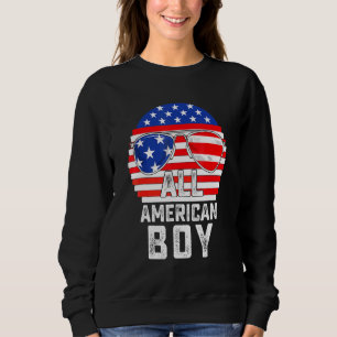 Alle amerikanischen Jungen 4. Juli Jungs Kinder Ju Sweatshirt
